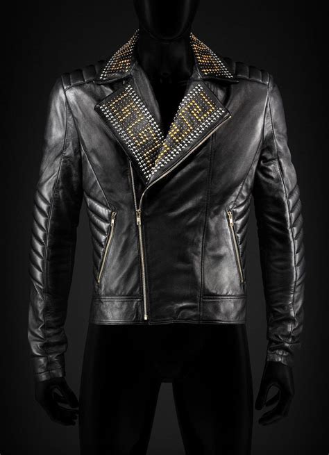 versace leather jacket real